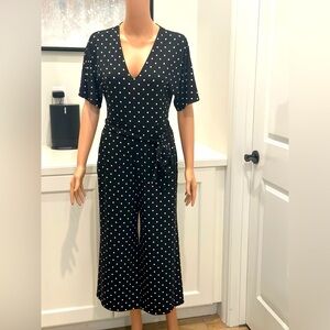 Express Black/ White Polka Dot Romper - XS